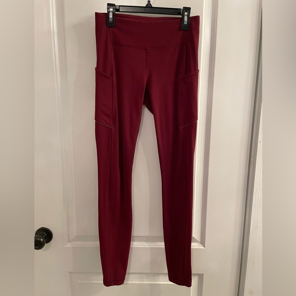Lululemon Speed Up Tight 28" Brushed Full-On Luxtreme Deep Rouge